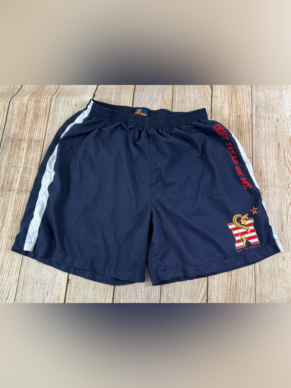 Mens Fit2Win United States Navy Don’t Tread on Me Athletic Shorts Size Large